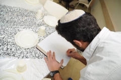 Bar mitzva celebration for 20-year-old convert to Judaism at Bnei David